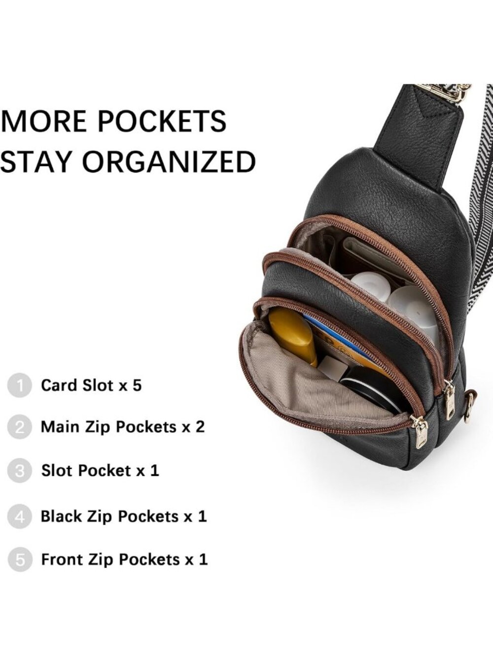 Stylish Leather Crossbody Sling Bag for Women | Anti-Theft, Lightweight - Picture 5 of 9